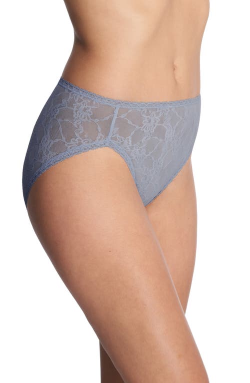 Shop Natori Bliss Allure Lace French Cut Panties In Ocean Storm