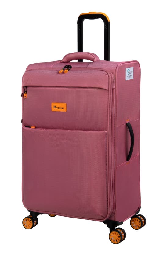 Shop It Luggage Eco Icon 27" Spinner Suitcase In Muted Pink Almond Trim