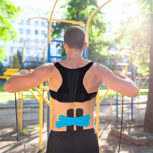 Pursonic Posture Corrector With Back Support In Black