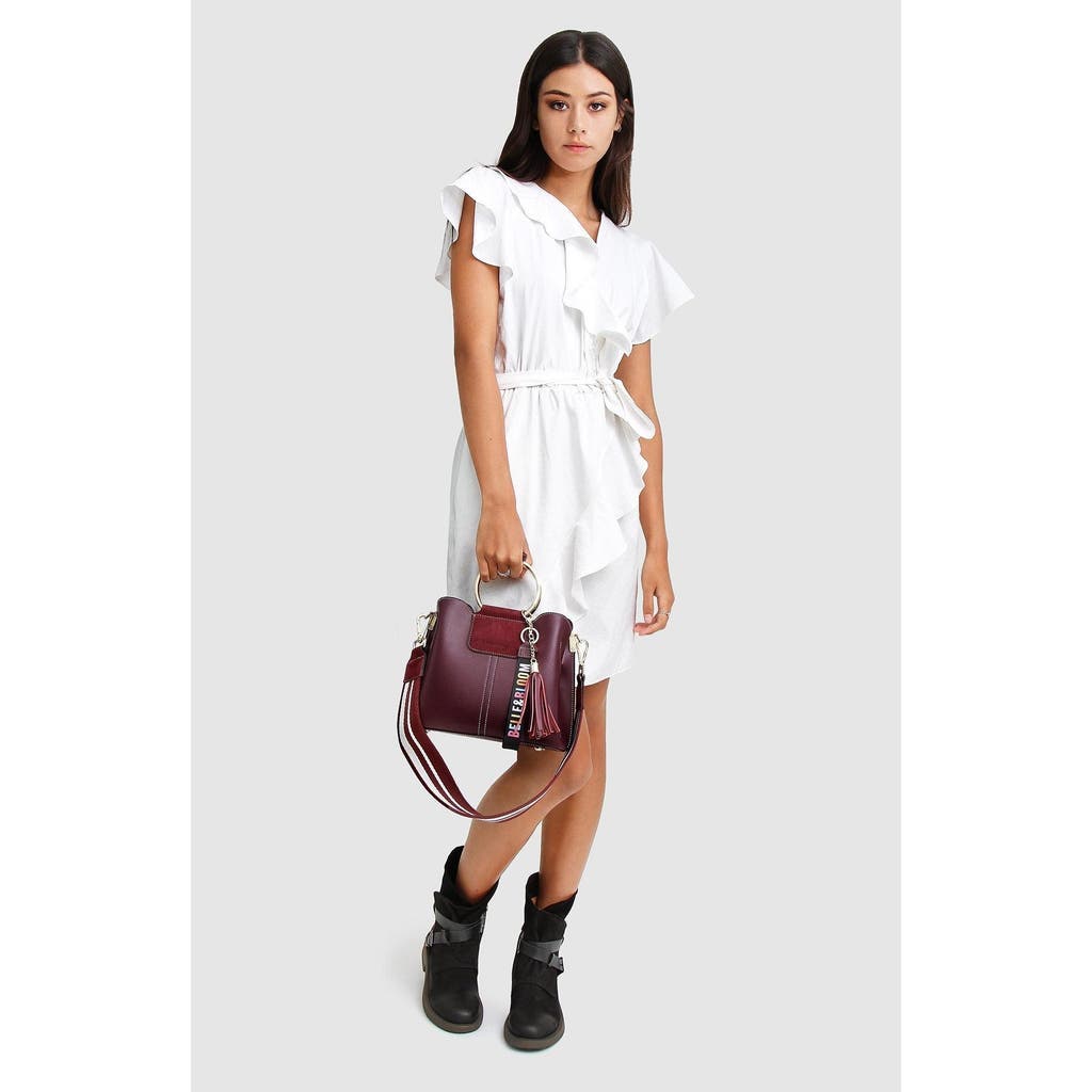 Belle & Bloom Twilight Leather Cross In Merlot