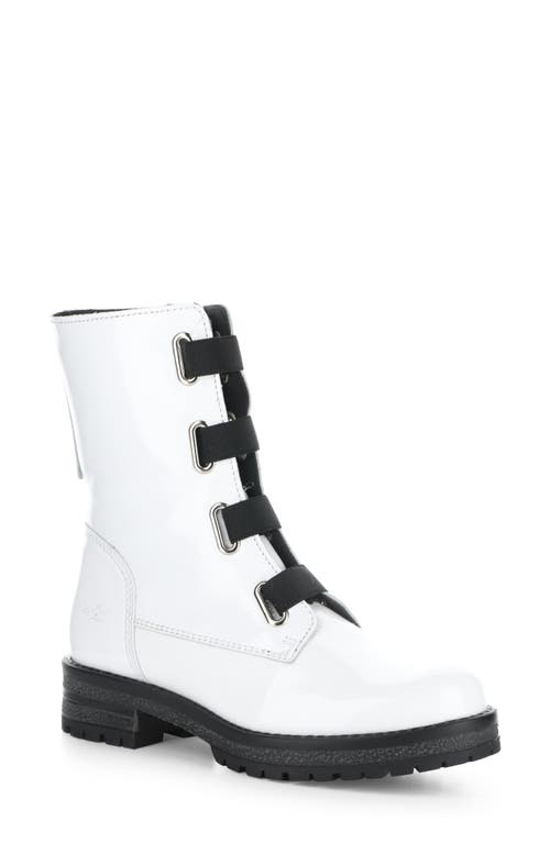 Bos. & Co. Pause Leather Boot in White/Black Patent