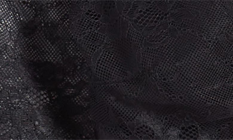 Shop Hunkemoller Molly Lace Long Sleeve Crop Top In Caviar