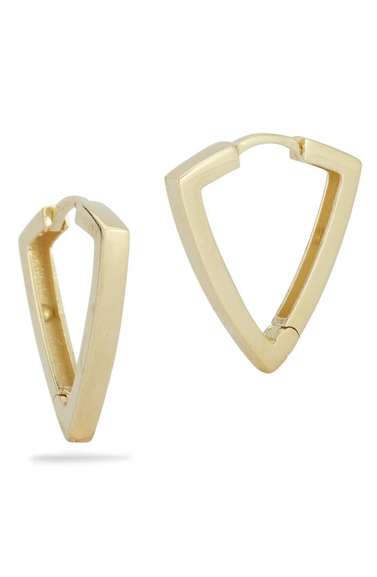 EMBER FINE JEWELRY 14K GOLD GEOMETRIC HUGGIE HOOP EARRINGS