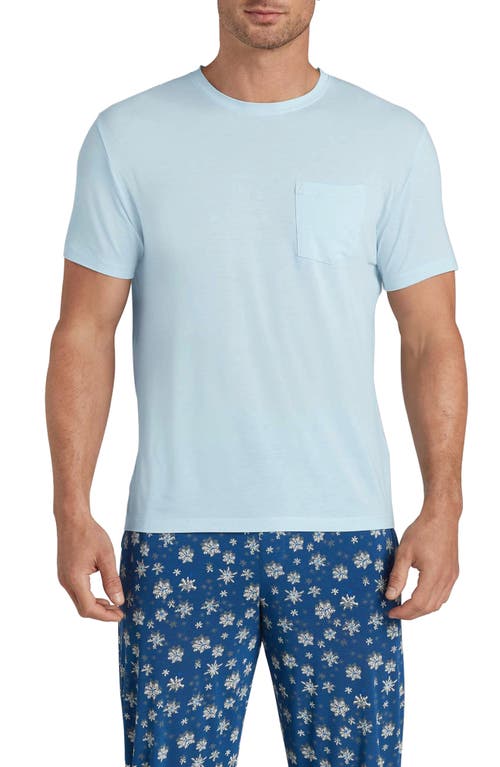 Shop Tommy John Second Skin Pocket Sleep T-shirt In Ice Blue