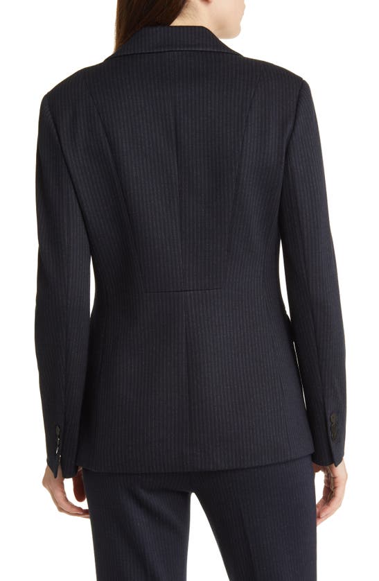 Theory Fairfield Stripe Riding Blazer In Navy Multi