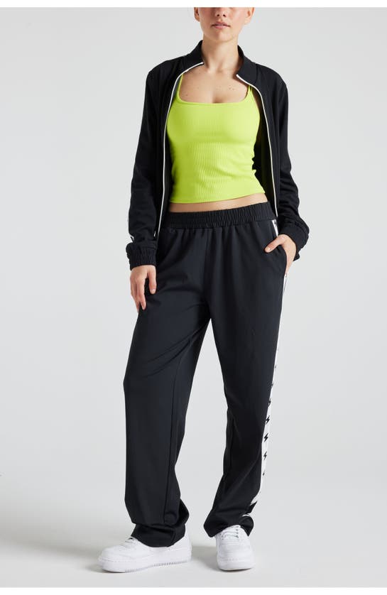 Shop Electric Yoga Bolt Track Jacket In Black/white