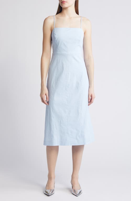 Theory Good Strappy A-Line Linen Blend Dress Skylight at Nordstrom,