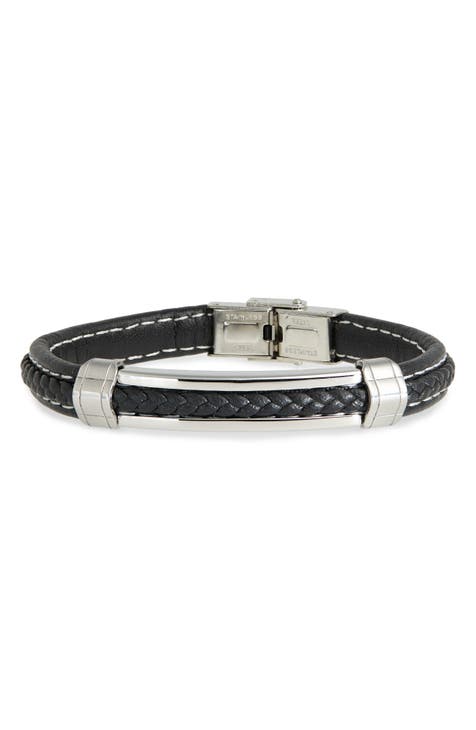 Men's Faux Leather Bracelet