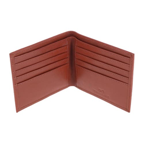 Trafalgar Sergio Genuine Leather 8-slot Bi-fold Rfid Wallet In Tan