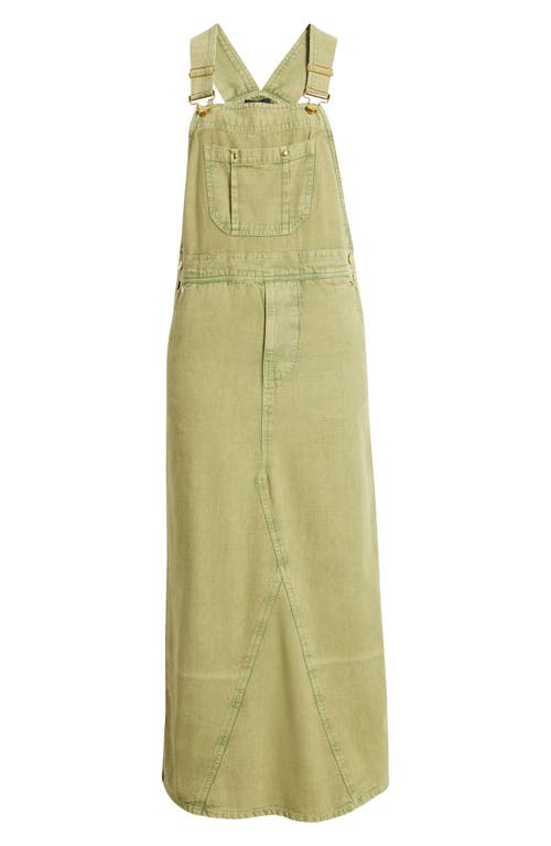 Shop Nasty Gal Denim Overall Maxi Dress In Khaki