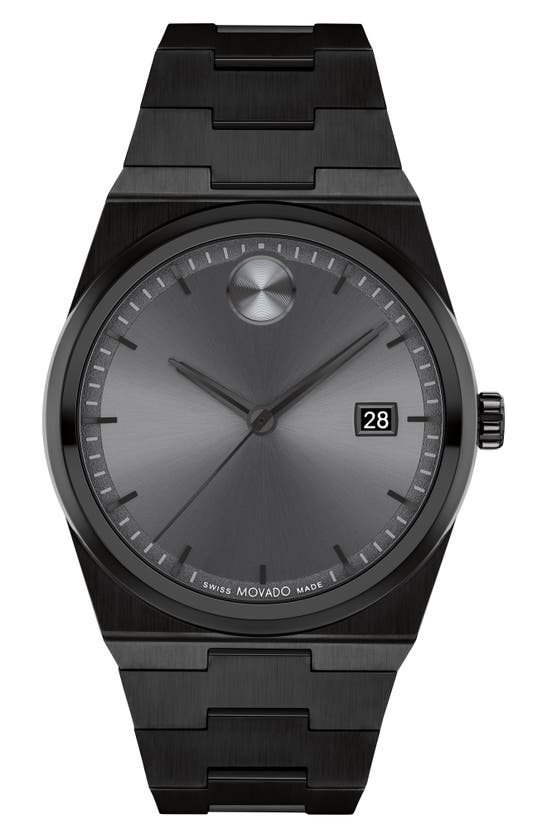 Shop Movado Quest Bracelet Watch, 40mm In Grey