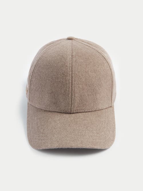 Gobi Mongolian Cashmere Organic Color Cashmere Cap In Taupe
