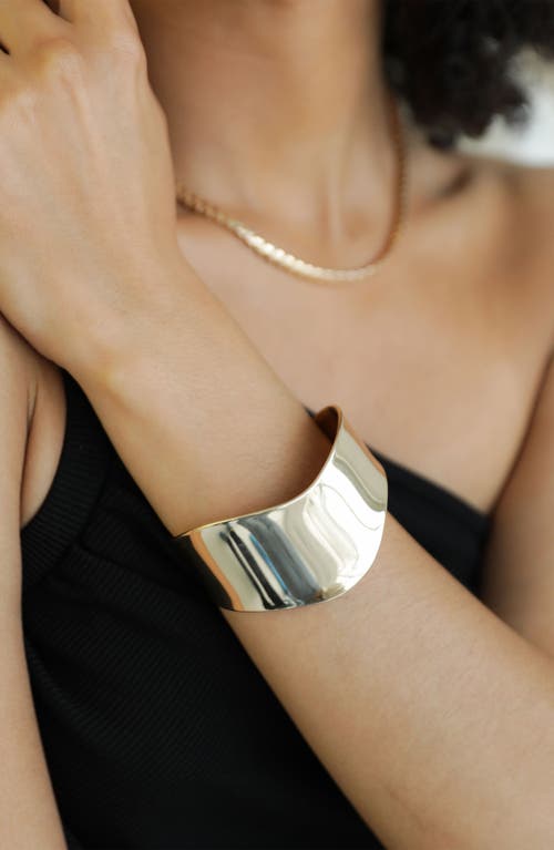 Ettika Smooth Cuff Bracelet In Gold