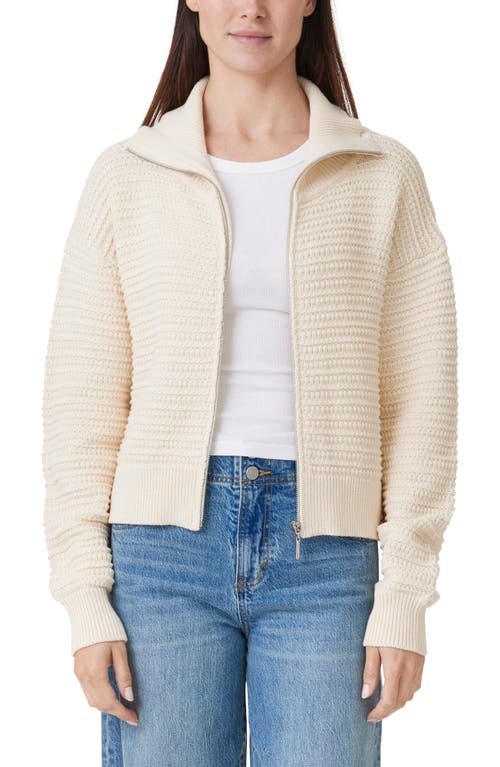 Habitual Cotton Zip Cardigan In Birch
