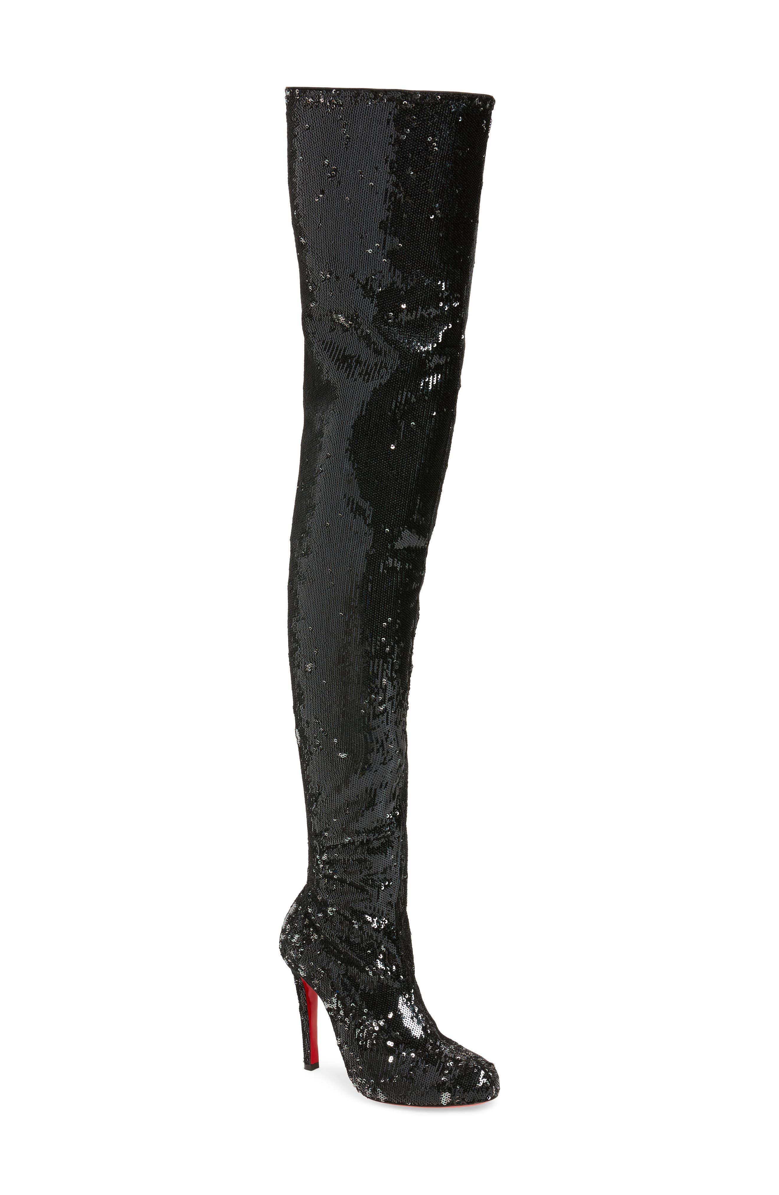 thigh high louboutins