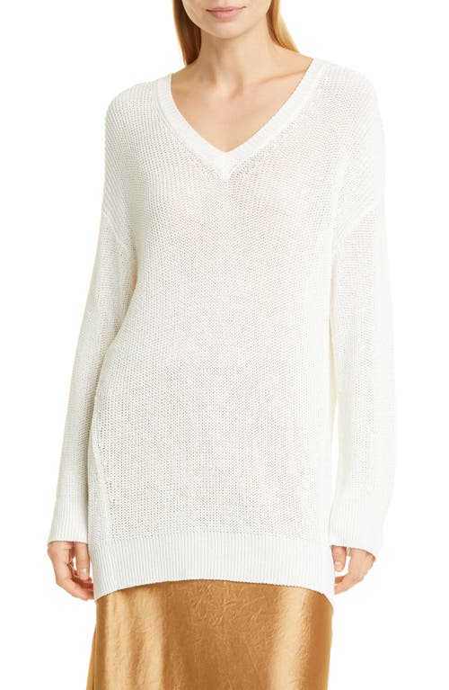 Max Mara Leisure V-Neck Sweater in White