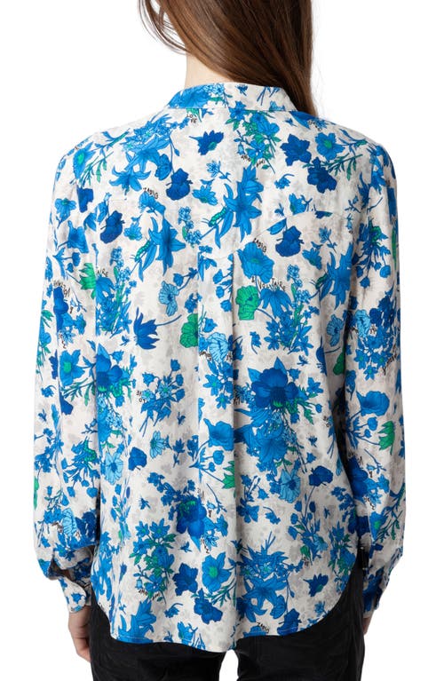 Shop Zadig & Voltaire Twina Garden Flowers Popover Shirt In Ecru