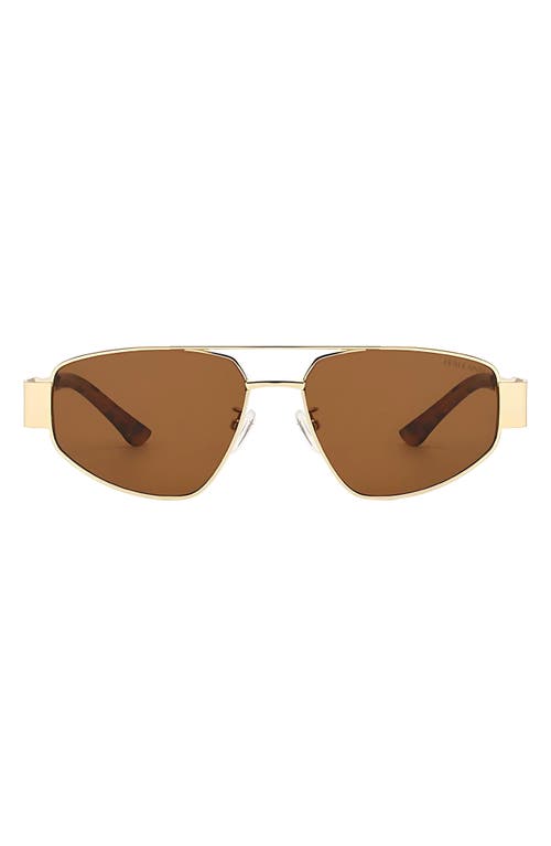 Fifth & Ninth Taylor 58mm Polarized Aviator Sunglasses In Gold