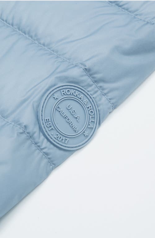 Rokka&rolla Kids' Ultra Light Packable Down Jacket In Blue