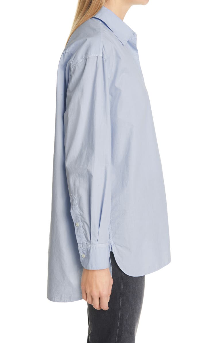 Nili Lotan Women's Yorke High/Low Poplin Shirt | Nordstrom