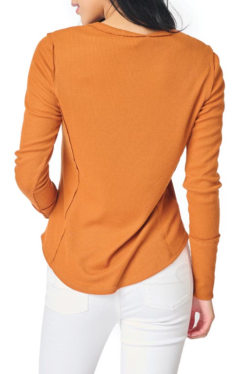 Shop Gibsonlook Thermal Henley Top In Rust