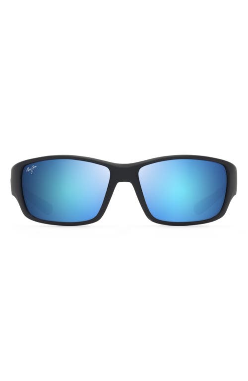 Maui Jim Local Kine 61mm Polarized Sunglasses in Black/Sea Blue/Grey at Nordstrom
