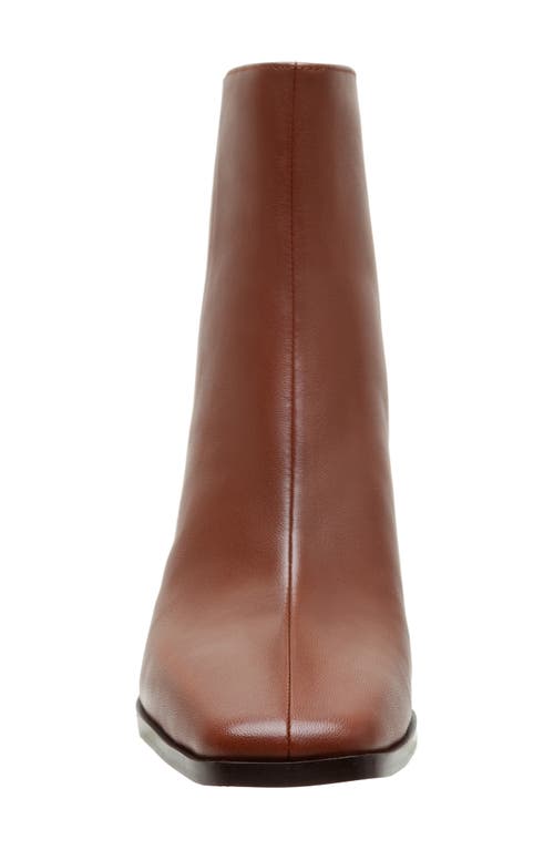 Linea Paolo Sage Square Toe Bootie In Cognac