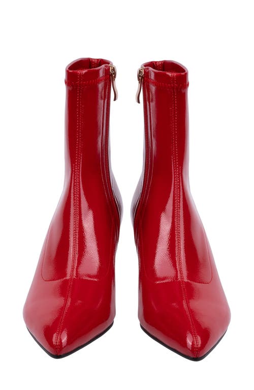 Ninety Union Greece Pointed Toe Bootie In Red