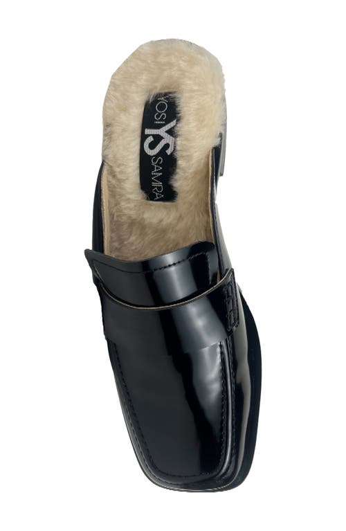 Shop Yosi Samra Odessa Genuine Shearling Lined Loafer In Black Shearling