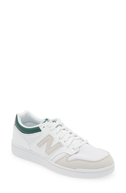 New Balance Gender Inclusive 480 Sneaker White/Night Watch Green at