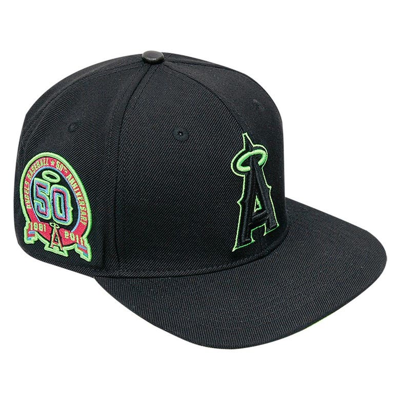 Pro Standard Black Los Angeles Angels Cooperstown Collection Neon