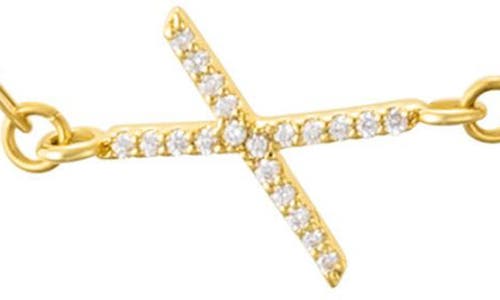 Adornia Pavé Cubic Zirconia Initial Anklet In Gold-x