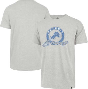 47 Men's '47 Gray Detroit Lions Ringtone Franklin T-Shirt