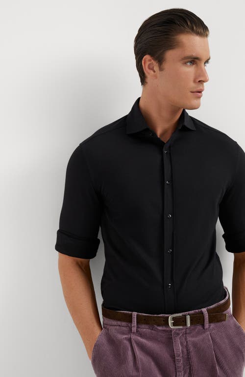 Shop Brunello Cucinelli Basic Fit Shirt In Black