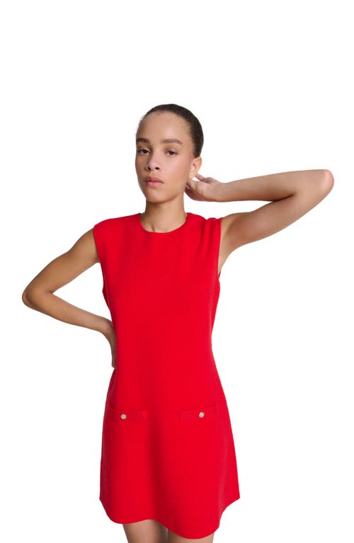 Shop Maje Knit 2-in-1 Short Dress In Red