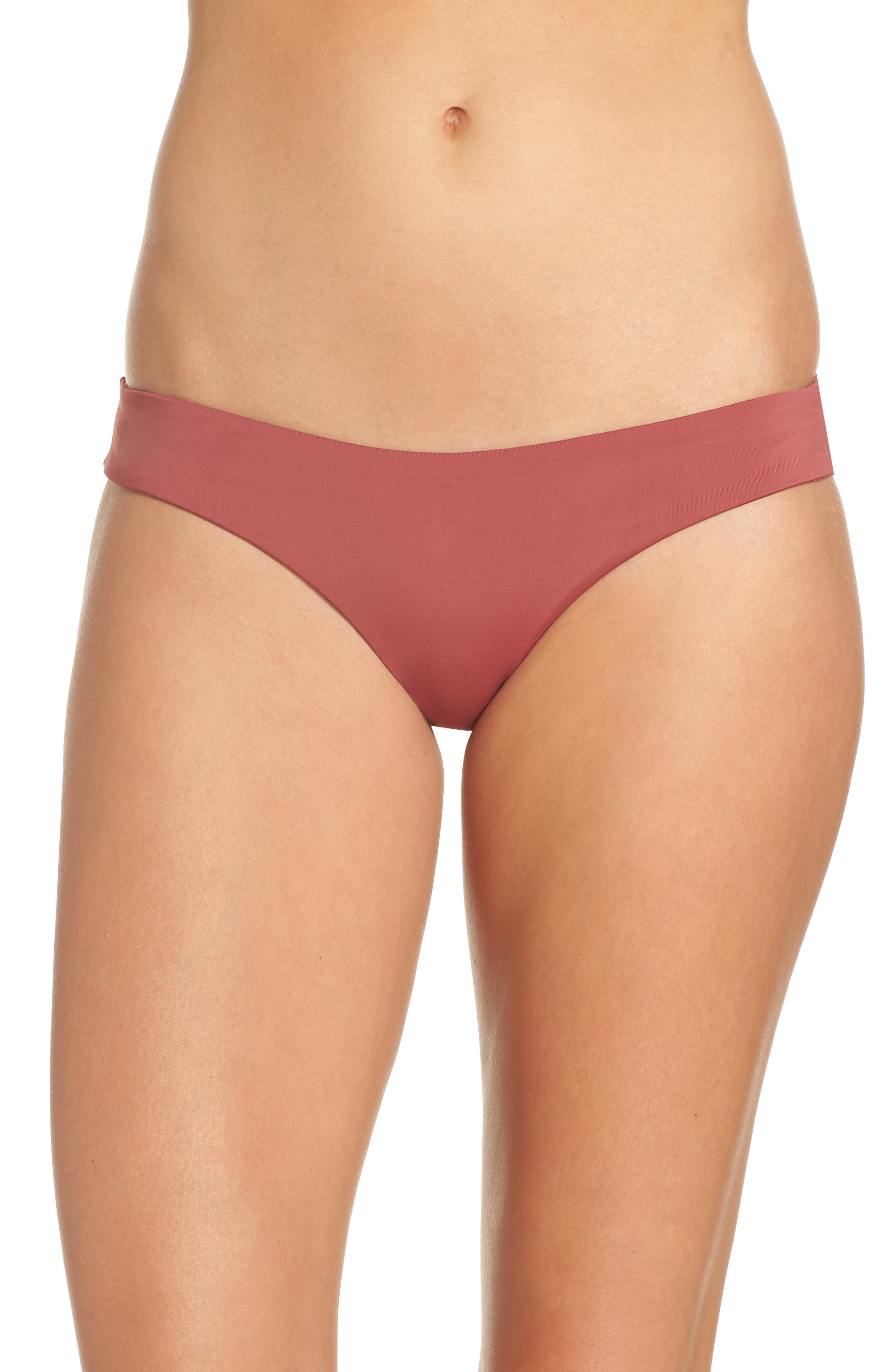 L Space Sandy Classic Bikini Bottoms, Burgundy