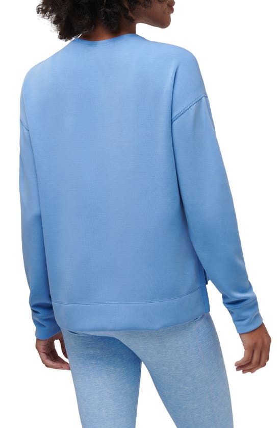 Shop Travismathew Lacewings Crewneck Sweatshirt In Cornflower Blue