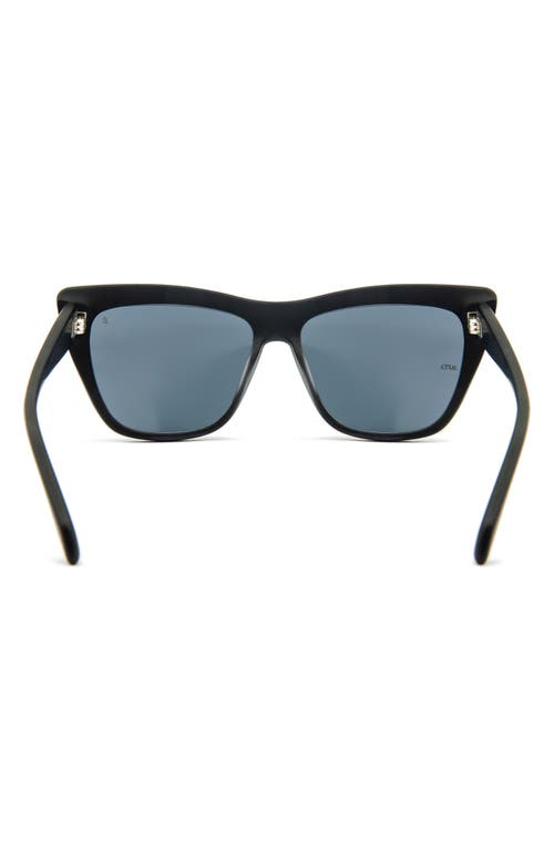 Shop Mita Sustainable Eyewear 58mm Wynwood Cat Eye Sunglasses In Shiny Black/smoke