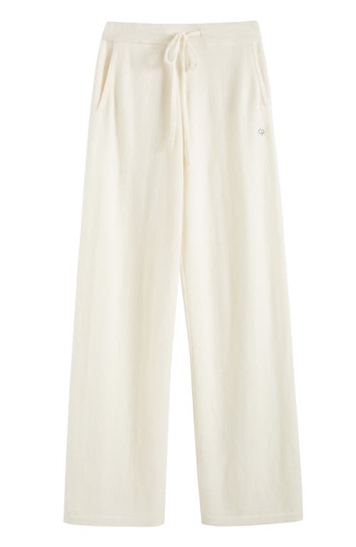 Chinti & Parker Cashmere Wide-leg Sweatpants In Cream
