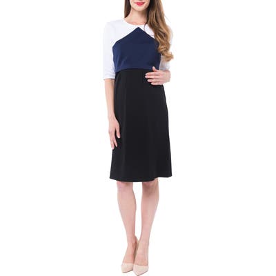 Nom Maternity Valentina Ponte Knit Maternity/nursing Dress, White