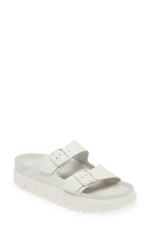 Birkenstock Leather Sandals With Two Buckle Straps In White