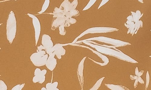 August Sky Floral Slipdress In Camel