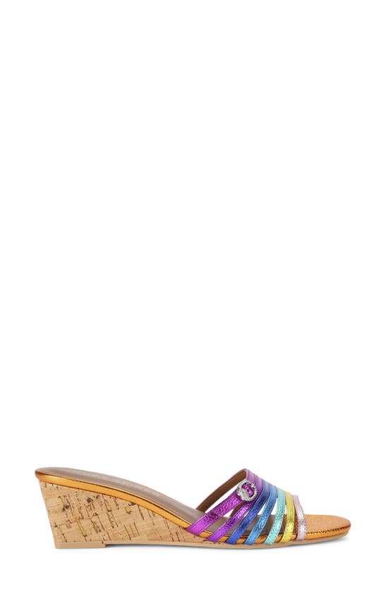 Shop Kurt Geiger Pierra Wedge Slide Sandal In Purple Multi