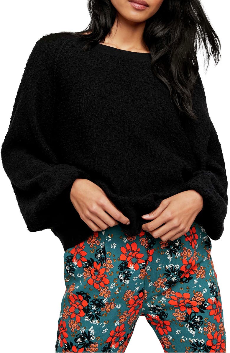 Free people found my friend bouclé pullover Clearance