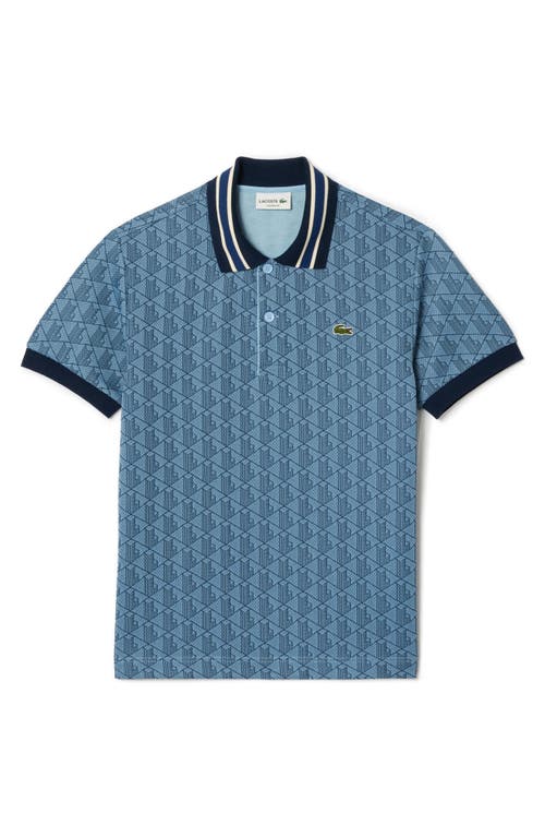 Lacoste Men's Classic Fit Monogram Polo - Xl - 6 In Rill/globe