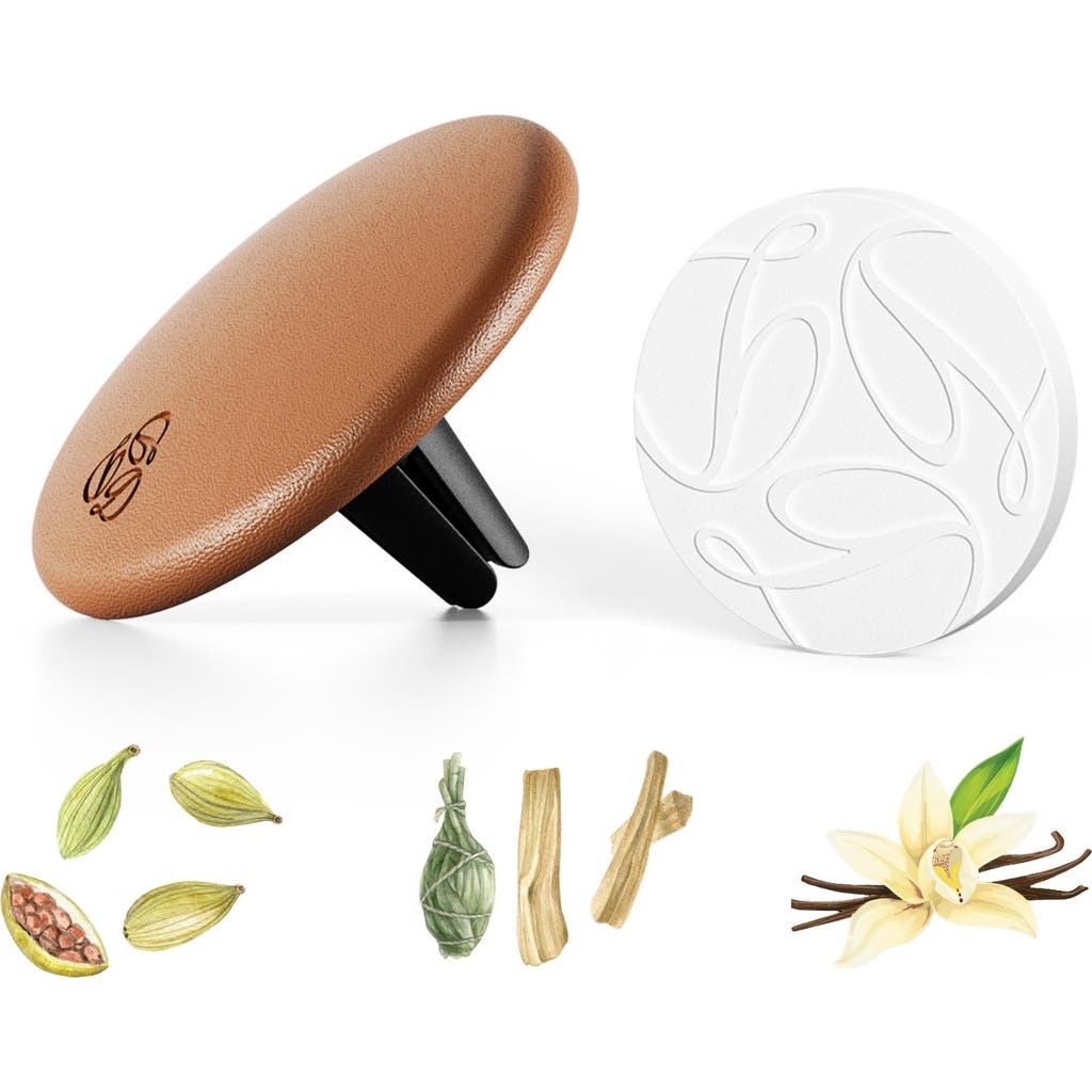 Delfino Oud Camel Lambskin Car Diffuser And Insert In Regular