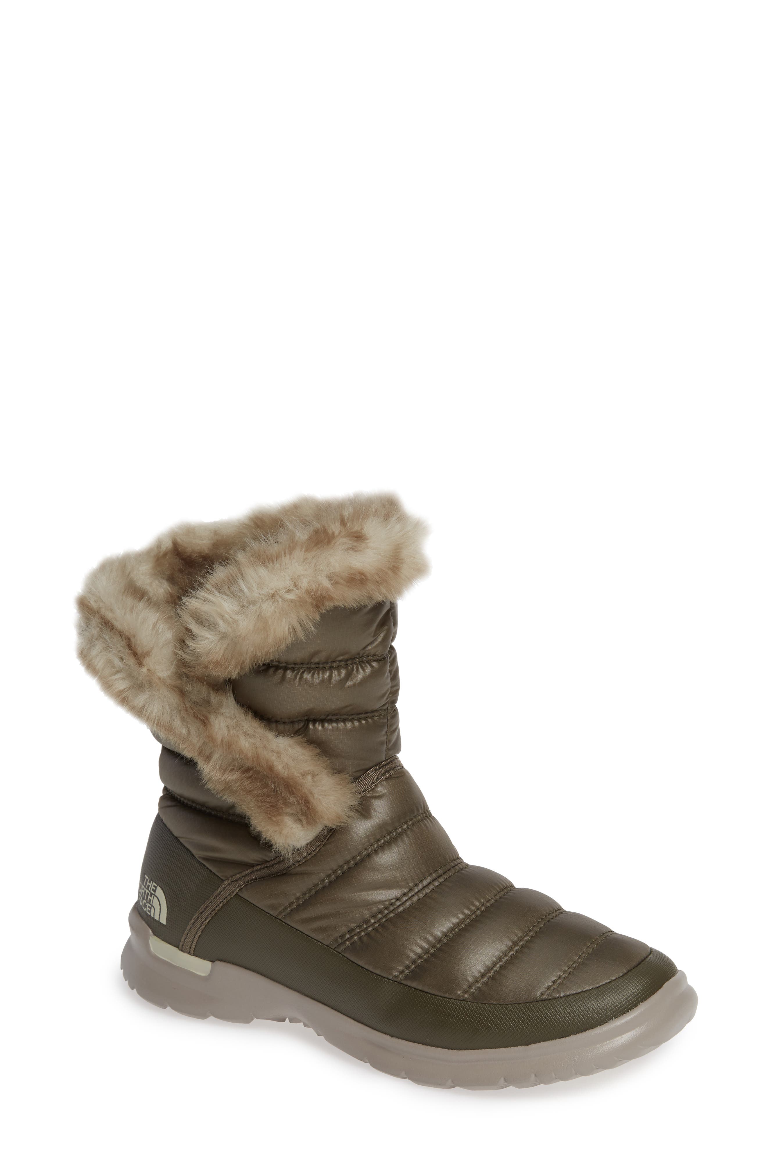 The North Face Microbaffle Waterproof Thermoball Insulated Winter Boot, Green