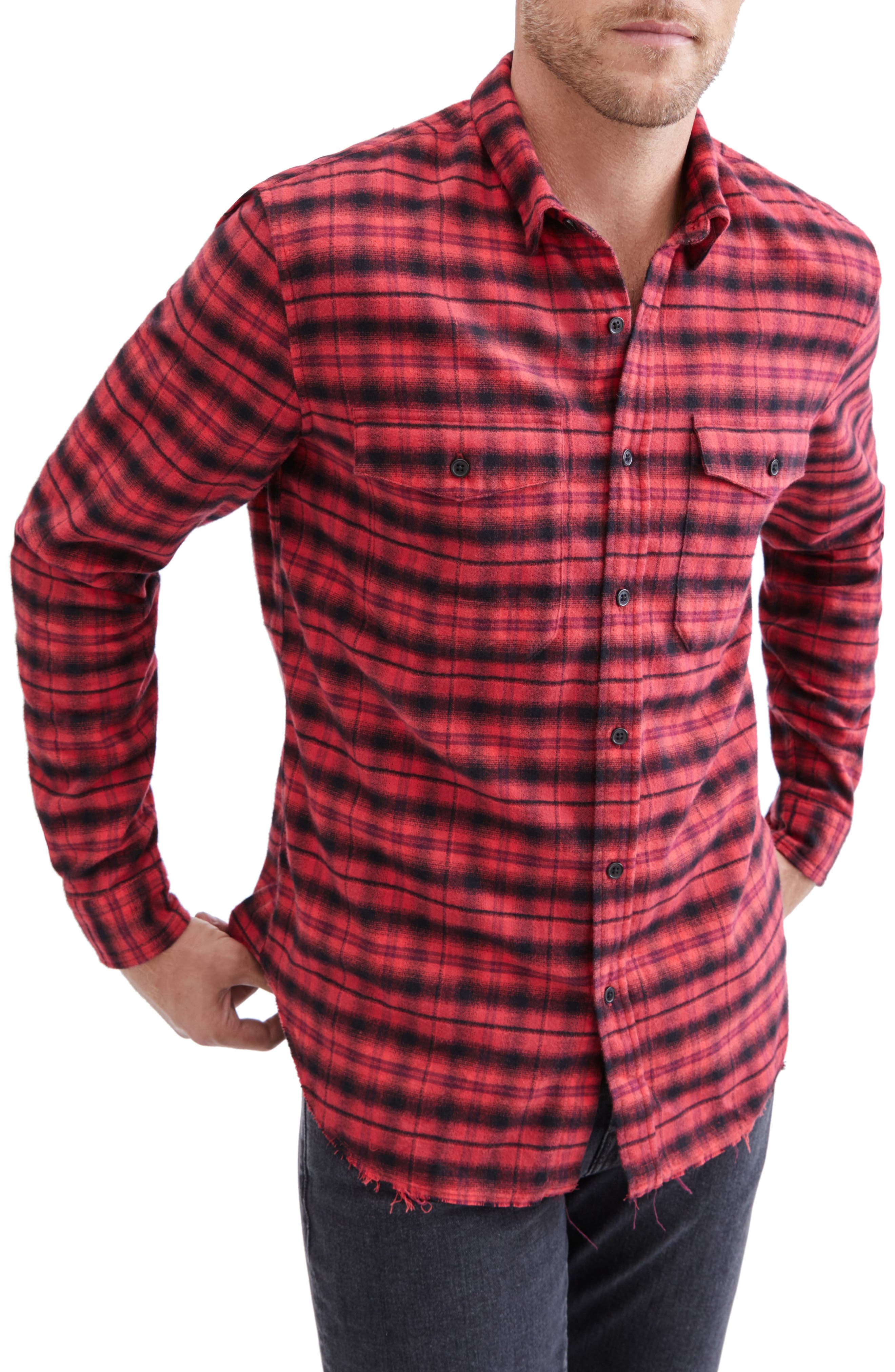 Button-Up Flannel Shirt 