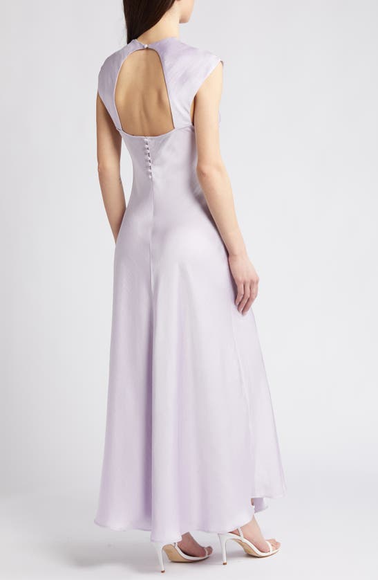 Shop Bardot Peggy Satin Maxi Dress In Soft Lilac