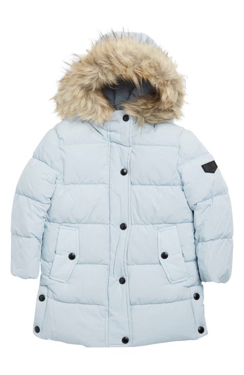 DIESEL kid hooded padded jacket and print